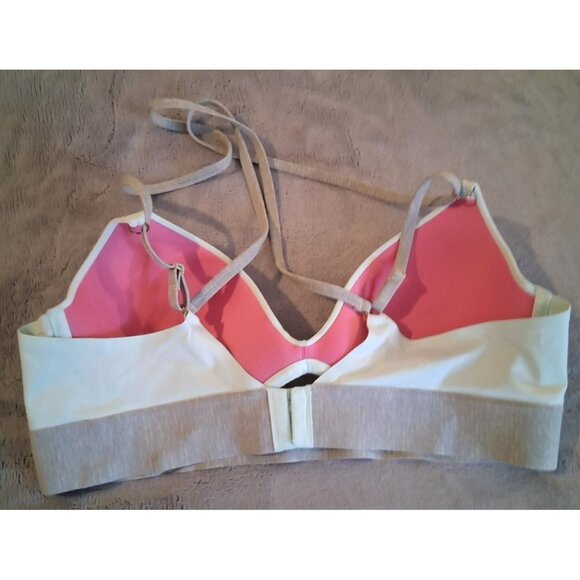 Victoria’s Secret PINK Bonded Scoop Push-Up Bra Gray Green Cut-Out Size Large - Picture 2 of 4
